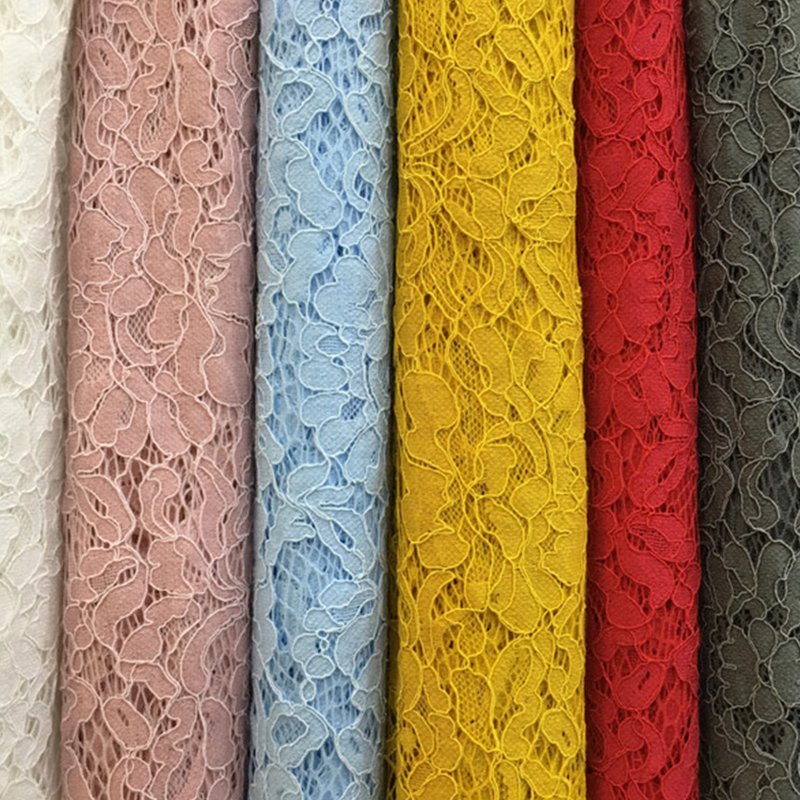 Lace Fabric Dress Eyelash Nylon for Women's Wear Wholesale Supplier 21